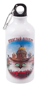 Бутылка с карабином СПб Пушистый Петербург Огюст  (500мл) (БМ2025-41)