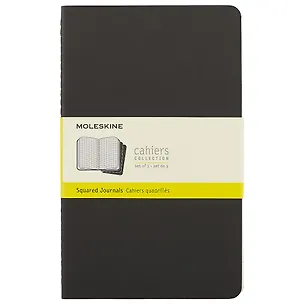 Набор книг для записей Moleskin Cahier Journal Large, 3 штуки, чёрные, 40 листов, А5 242473