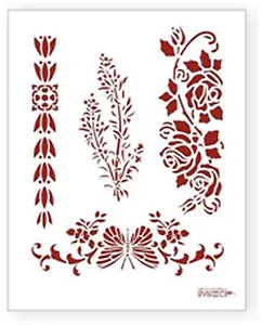 Трафарет пластиковый многоразовый Прованс Лаванда (20х25) (Л-051)