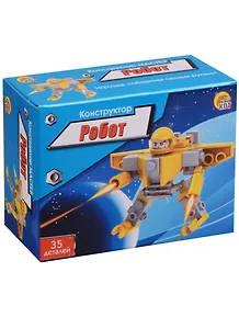 Конструктор пластиковый, Рыжий Кот Робот 35дет., коробка 9*7*3,5см К-7195