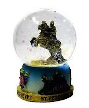 Сувенир, Акм, Сноубол, Санкт-Петербург, Медный всадник, лето, 6,5 см 301984