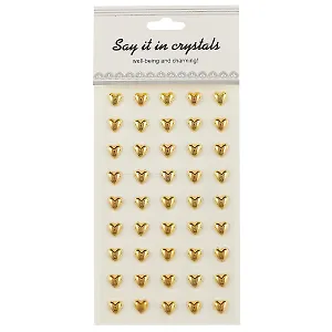 Наклейки сердца золото, 45 шт