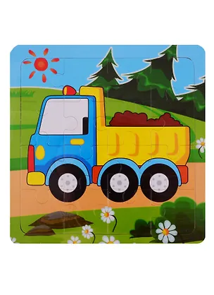 Развивающая рамка Грузовик, дерево, 15х15 см ZK-014 2691923