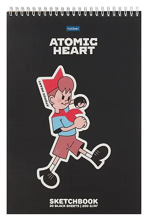 Скетчбук А4 20л "Atomic Heart" черн. внутр блок, 200г/м2, тв.обложка, спираль 3021504