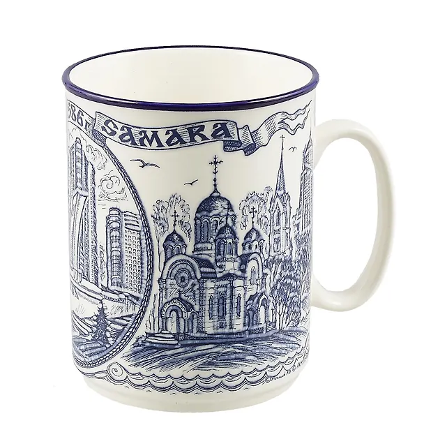Кружка фарфоровая "Самара" кобальт (060-55) 2364802 — 1