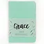Записная книжка А6- 80л кл. "Grace. Мятный", иск.кожа,интегр.обл., скругл.углы, ляссе — 3113559 — 3