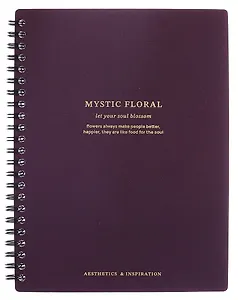 Тетрадь 96 листов в клетку "Blossom", коричневый, на спирали