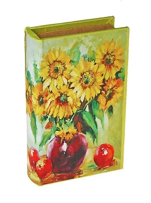 Шкатулка-книга дерево Букет подсолнухов (17х11х5 см) (444012) 2371644