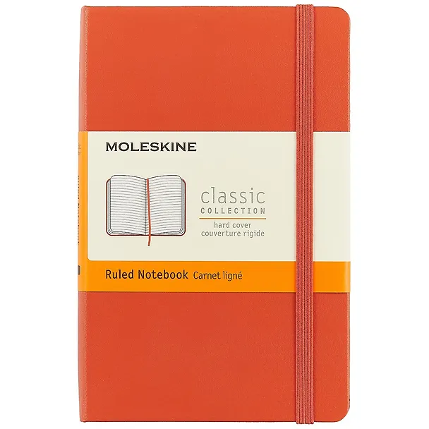 Записная книжка «Classic Pocket» А6, 96 листов в линейку, оранжевая, Moleskine 242492 — 1