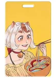 Чехол для карточек Аниме Девушка-нэко с лапшой (цветная)