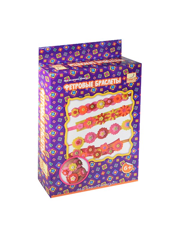 Фетровые браслеты (FD080094) (C30678) (2 дизайна) (Fancy Creative) (в ассорт.) (6+) (коробка) 2420516 — 1