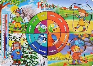 Игрушка развивающая, Рамка-вкладка Календарь природы