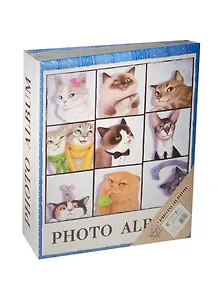 Фотоальбом 50л 26*29см Котики листы с клеевым покрыт. и пленкой ПВХ 38810