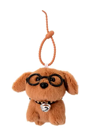 Брелок Собачка коричневая в очках (текстиль) (13см) (12-Ziheng-202508-XP7) 3124786
