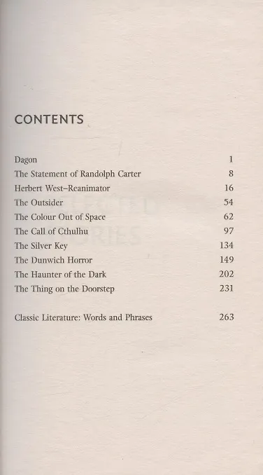 Книга Selected Stories (Howard Lovecraft) — 2