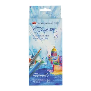 Карандаши акварельные 24цв "Сонет" к/к, ЗХК