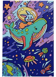 Набор для творчества LORI. Картина по номерам "Зайчик и кит"