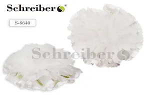 Резинка для волос Schreiber/Шрайбер Белый бант, на картонной подложке S 8640