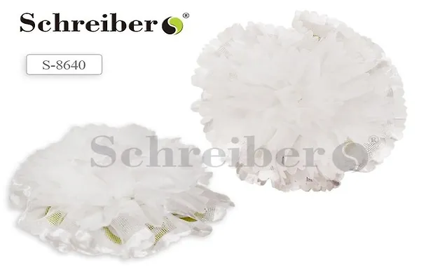 Резинка для волос Schreiber/Шрайбер Белый бант, на картонной подложке S 8640 342522 — 1