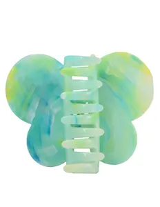 Заколка-крабик Бабочка градиент мятная (пластик) (8см) (12-253004-С2) (Lafilaf)