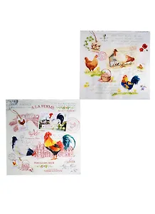 Набор салфеток для декупажа Петух и курочки 2 (НСД2124) (2шт) (упаковка)