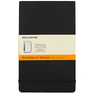 Книга для записей Moleskin Reporter, мягкая обложка, чёрная, 96 листов, А5