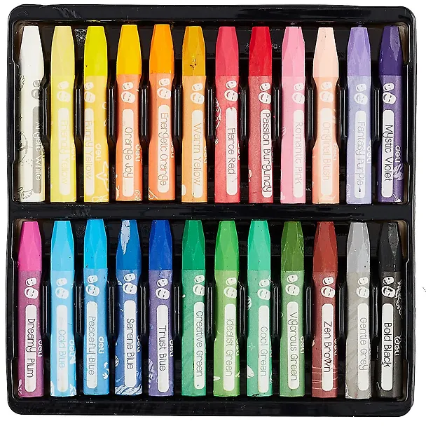 Пастель масляная Color Emotion 24цв к/к, DELI 261927 — 2