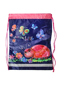 Мешок для сменной обуви "БОЖЬЯ КОРОВКА И БАБОЧКА" 36*48см, полиэстер, Феникс