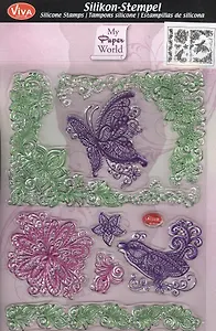 Штамп силиконовый Viva-Silikon-Stempel Бабочка (400307700) (упаковка)