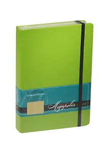 Ежедневник недат. А5 160л "MEGAPOLIS VELVET" салатовый, на резинке, иск.кожа, тонир.блок, карман, ляссе, Bruno Visconti