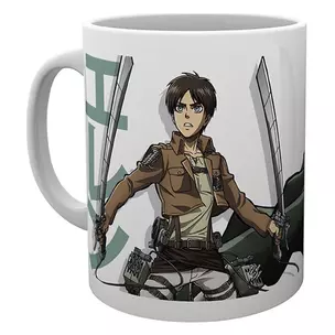 Кружка в подарочной упаковке Аниме Attack On Titan Eren Duo (керамика) (320 мл) — 2943238 — 1