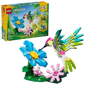 31384 Конструктор LEGO Creator 3-in-1 Дикие животные: разноцветные колибри, 312 деталей, возраст 8+