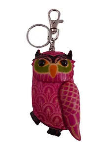 Брелок Сова фиолетовая (кожа) 12-11158-A369