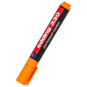 Маркер 330 перманентный, оранжевый, 1-5мм, скошен., Edding