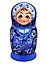 Матрешка 5 в 1 средняя (Гжель, Эскиз 09) — 2787526 — 1