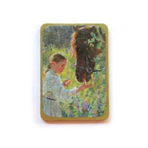 Магнит в ретро стиле. Декупаж, кракелюр. Размер 7*10 см. (2014-42)