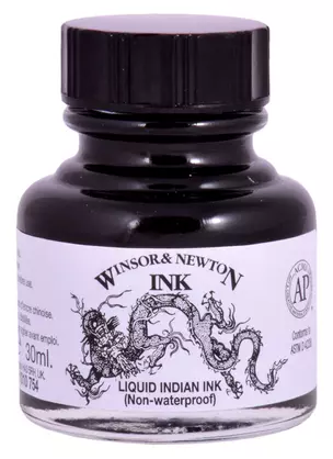 Тушь художественная "Дракон" Winsor&Newton, 30 мл,  черный китайский — 261835 — 1