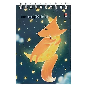 Блокнот «Волшебные лисы», клетка, 40 листов, А6