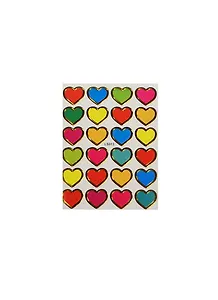 Наклейка Сердечки с золотой обводкой МИКС (858294) (12,7х10см) (набор 10шт) (упаковка)