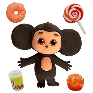 Фигурка Чебурашка, клубничный пончик, 5 аксессуаров, Funky Toys, (4х16х22), (CHE2405-2) 3083508