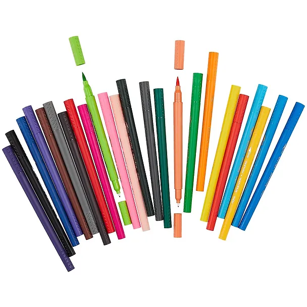 Линеры двусторонние 24цв "Brushpen" 258738 — 2