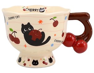 Кружка Cherry Cat Котик с вишней (керамика) (360мл) (12-6641-202604-05) 3163333
