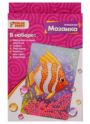 Набор для творчества Color Puppy Алмазная мозаика Рыбка, 10*15см 2727187