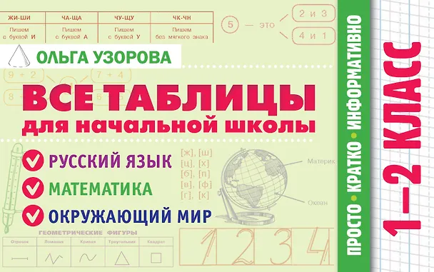 Книга Все таблицы для начальной школы. 1–2 класс. Русский язык, математика, окружающий мир (Ольга Узорова) — 8