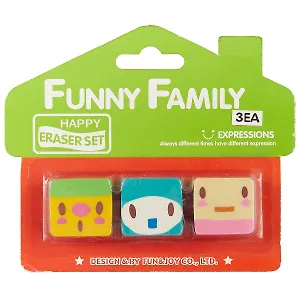 Набор ластиков «Funny family», 3 штуки
