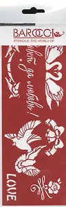 Трафарет универсальный Лебеди (ТУ-47) (8,5х23)