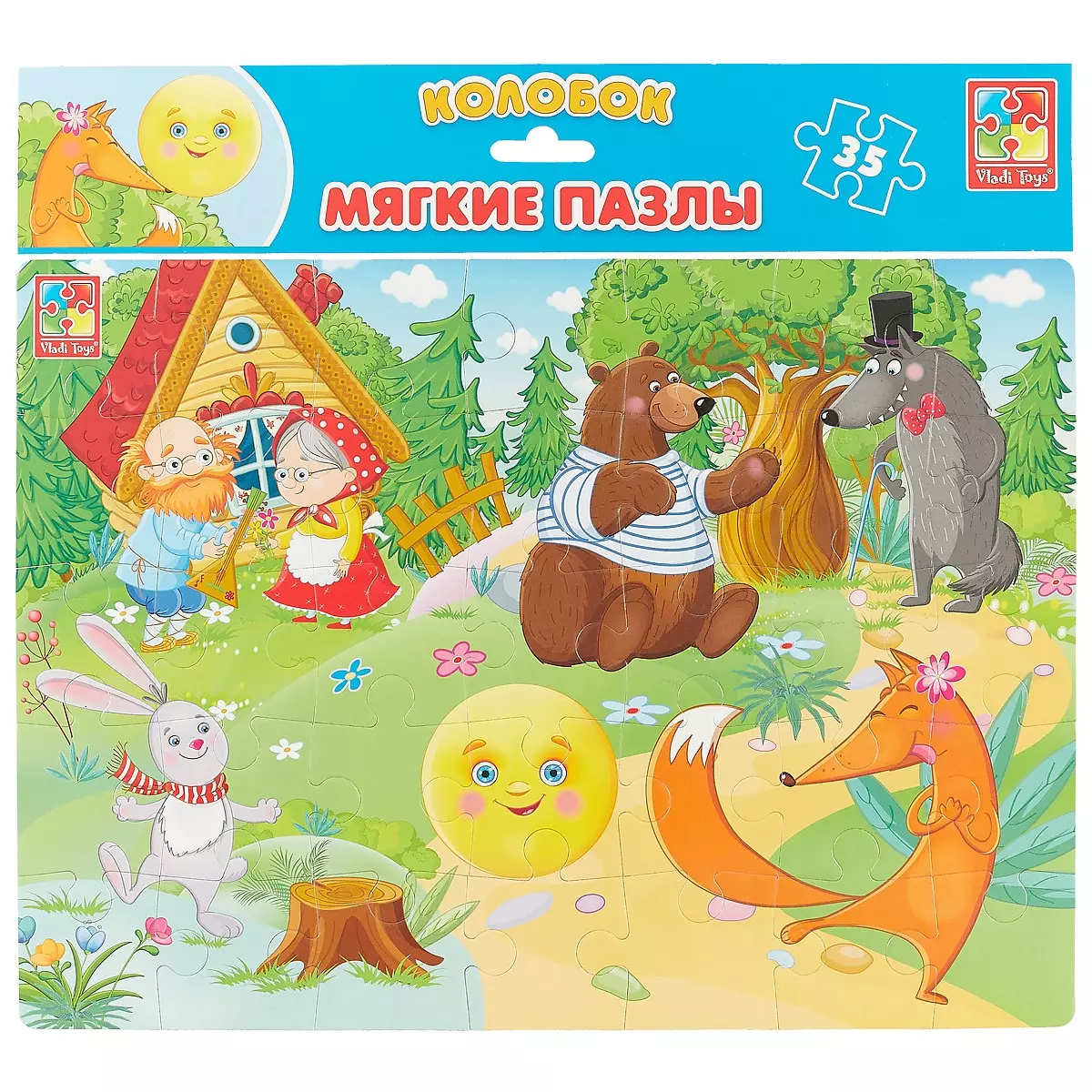 Игровой набор, ТМ Vladi Toys, Мягкие пазлы Сказки Колобок А4 35 элементов  (2656059) купить по низкой цене в интернет-магазине «Читай-город»