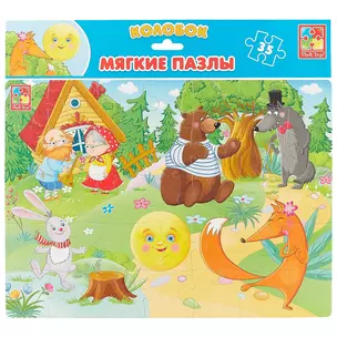 Игровой набор, ТМ Vladi Toys, Мягкие пазлы Сказки Колобок А4 35 элементов — 2656059 — 1