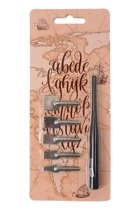 Держатель для пера с 5 ширококонечными перьями, блистер