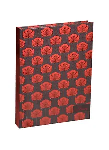 Ежедневник недат. А6 80л "ЦВЕТОЧНЫЙ ОРНАМЕНТ" 7БЦ, офсет, тисн. фольгой, ляссе, Феникс